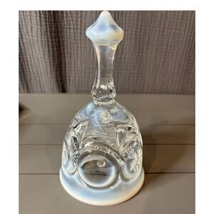 Vintage Fenton Opalescent White Glass Bell
